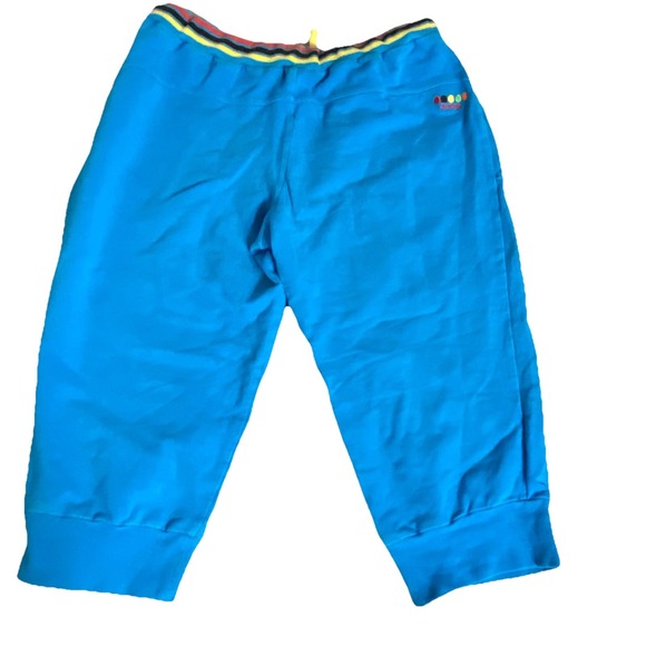 COOGI Sweatpants Women's Size‎ S Blue Rainbow Stripe Waistband Cropped - Picture 2 of 6